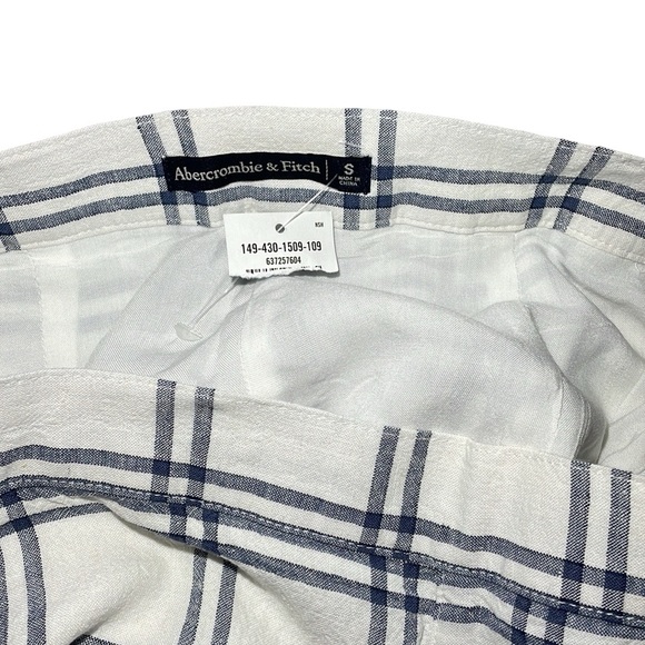 Abercrombie &‎ Fitch Womens Windowpane Sheered Crop Top and Shorts Set Small - Picture 9 of 9